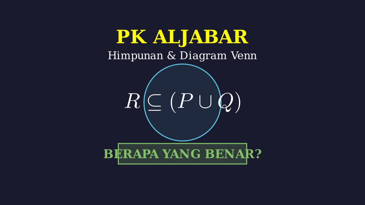 Soal Himpunan: Analisis Diagram Venn