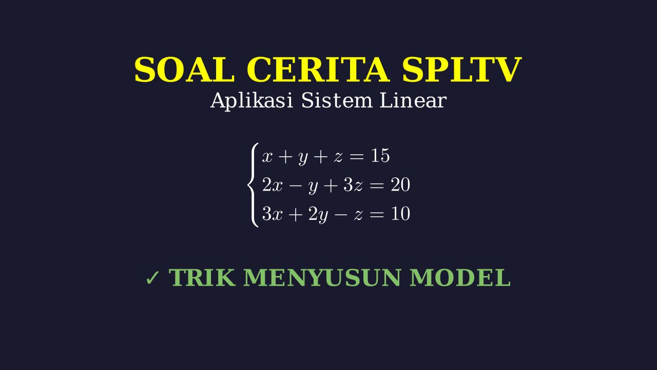 Menyelesaikan Soal Cerita SPLTV
