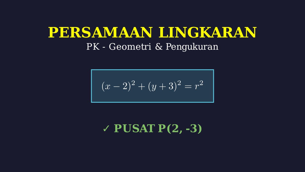 Persamaan Lingkaran: Pusat dan Garis Singgung