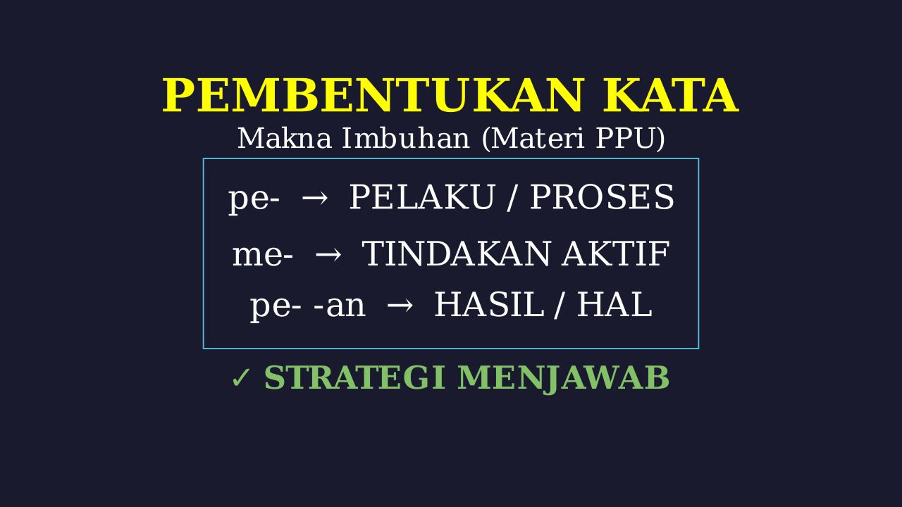 Mengenal Jenis dan Makna Imbuhan