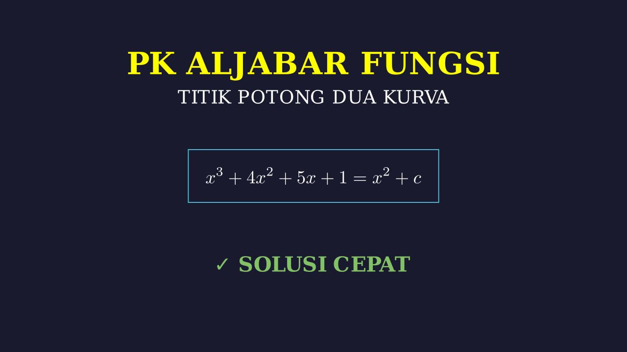 Titik Potong Dua Kurva