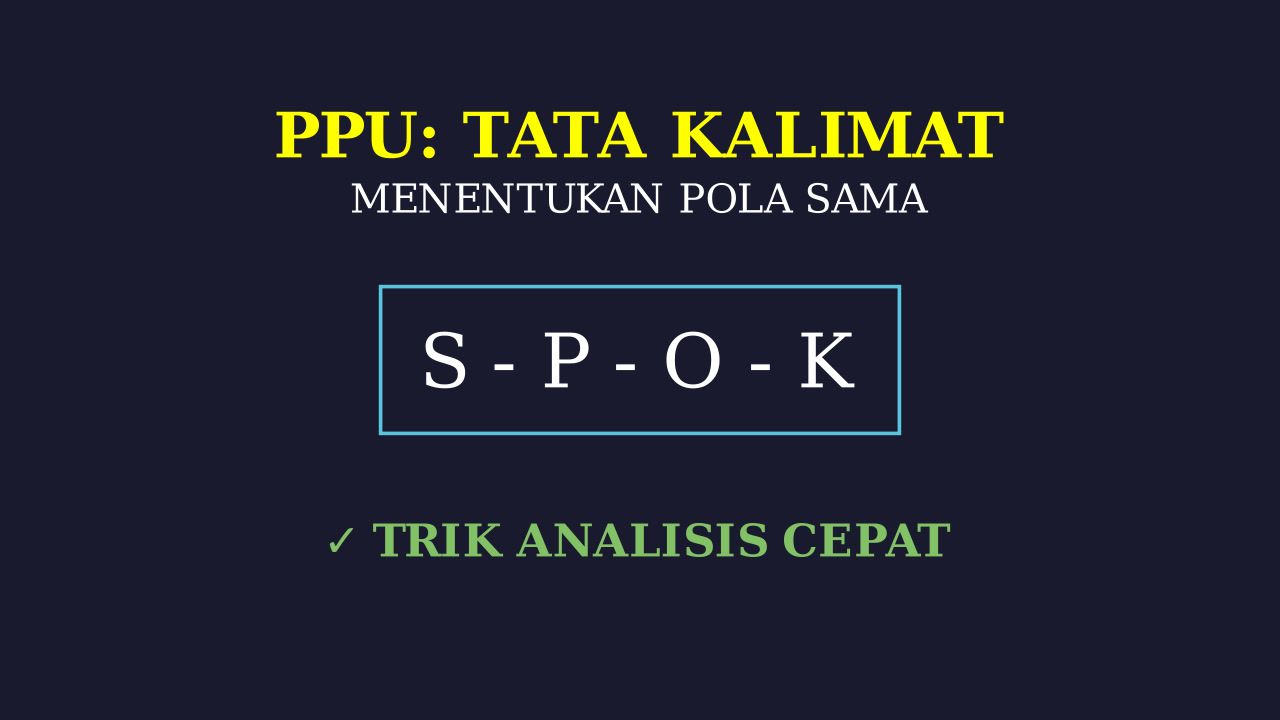 Menentukan Kesamaan Pola Kalimat