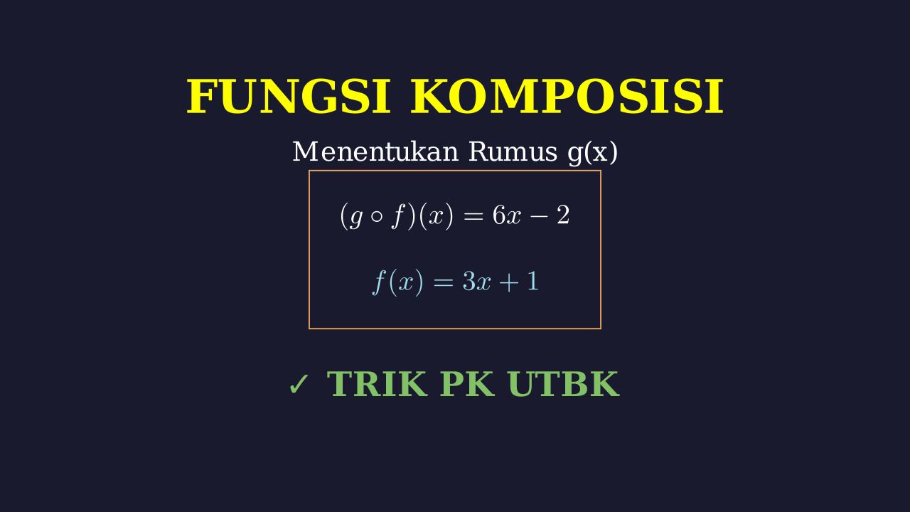 Menentukan g(x) dari Fungsi Komposisi (g o f)(x)