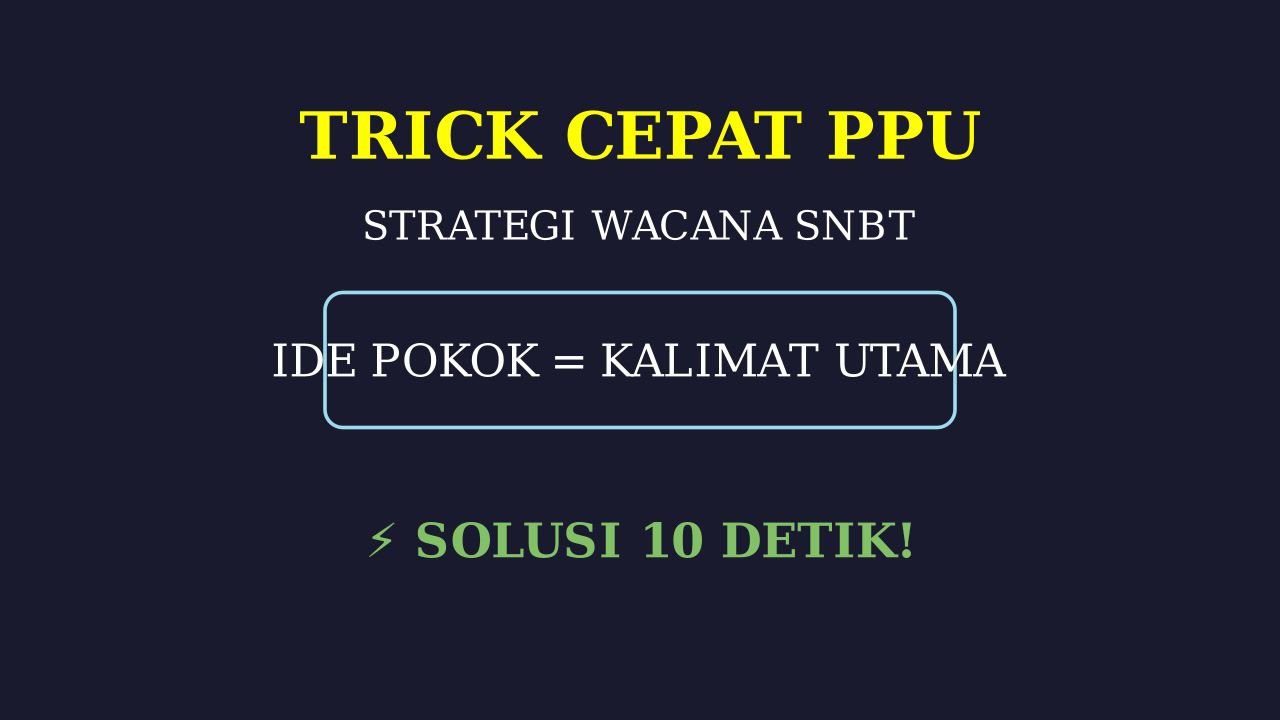 Trik Cepat PPU