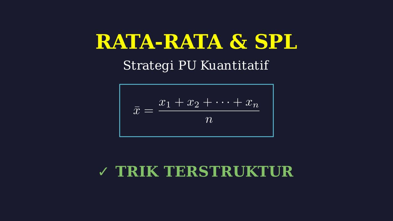 Strategi Soal Rata-rata dan SPL