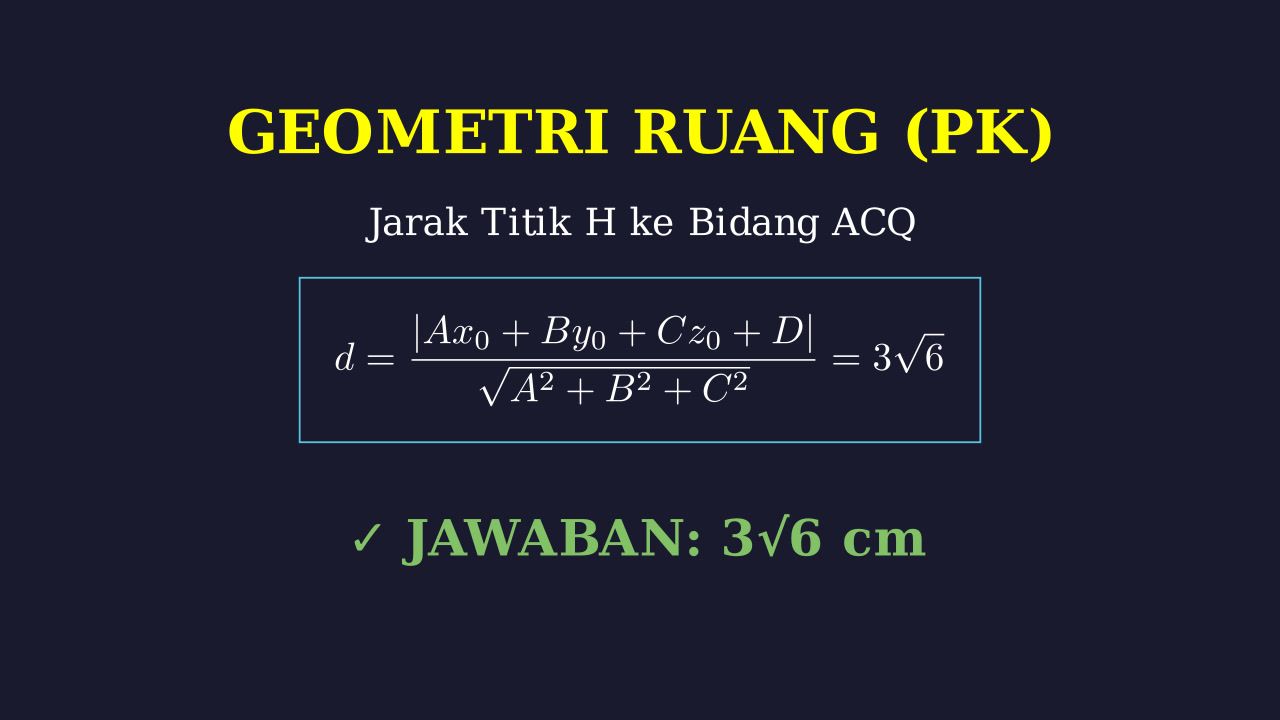 Jarak Titik H Ke Bidang ACQ