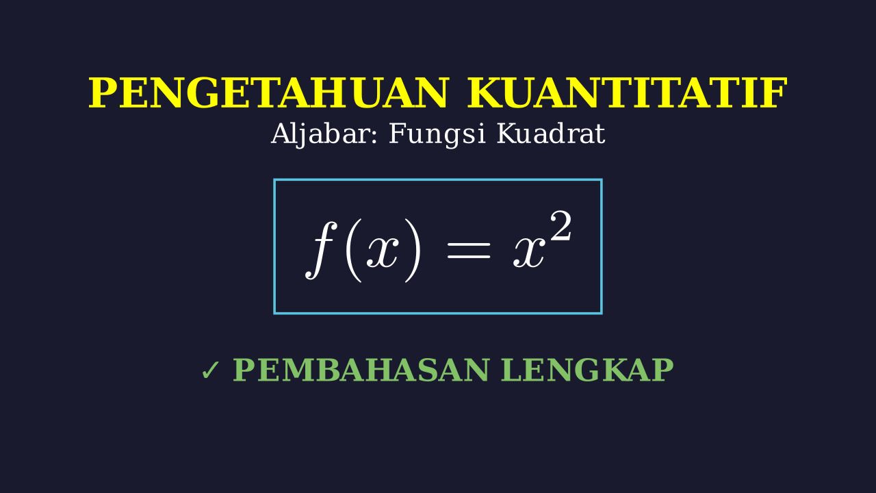 Fungsi Kuadrat: f(x) = x^2
