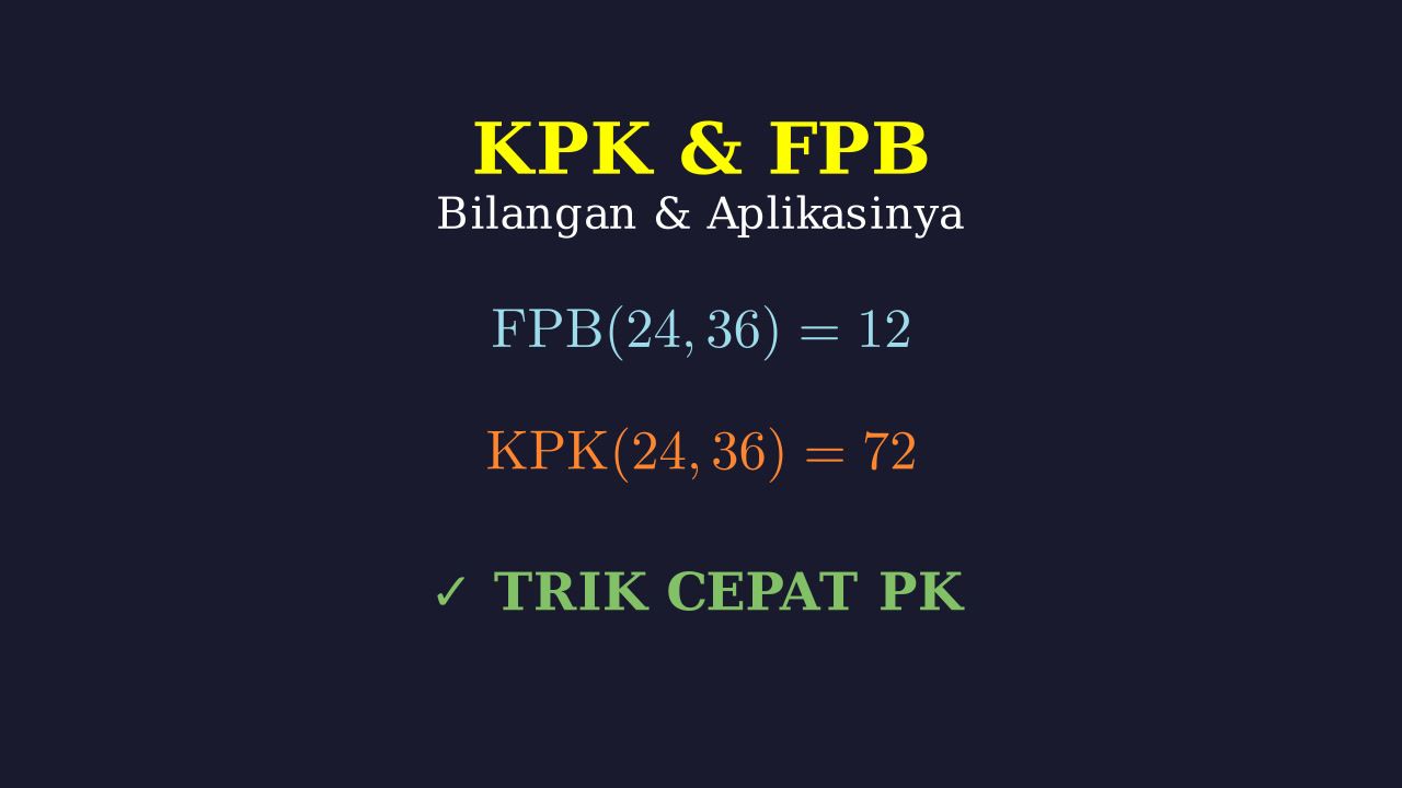 KPK & FPB: Konsep dan Aplikasi