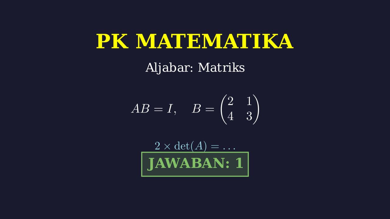 Menghitung Determinan Matriks