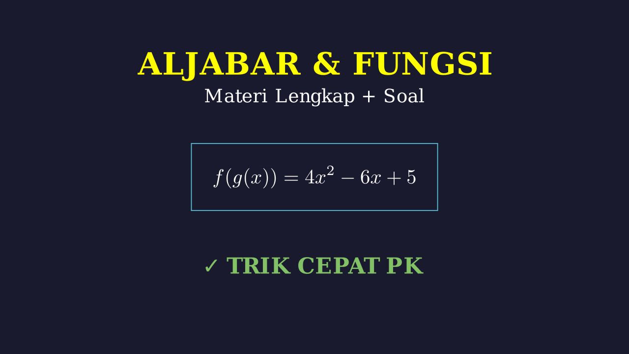 Aljabar dan Fungsi: Materi & Pembahasan Soal