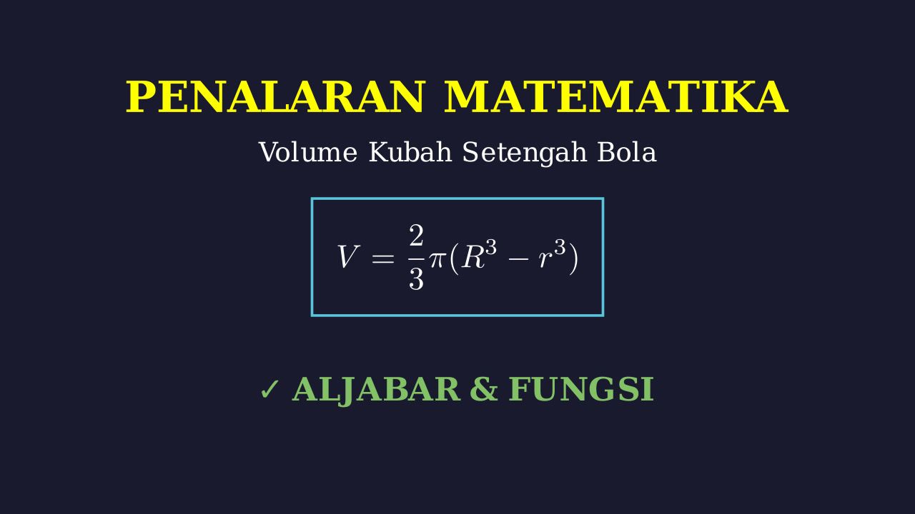 Volume Kubah Masjid: Setengah Bola Berongga