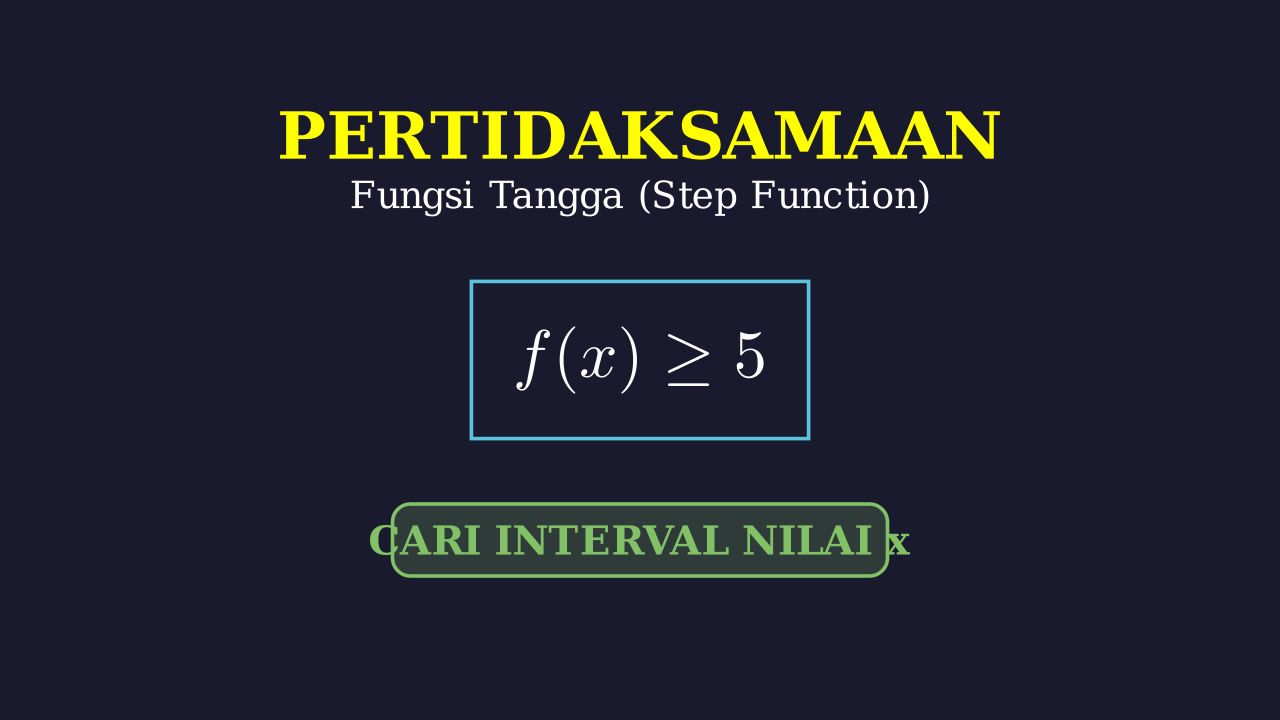Interval Nilai x pada Fungsi Tangga