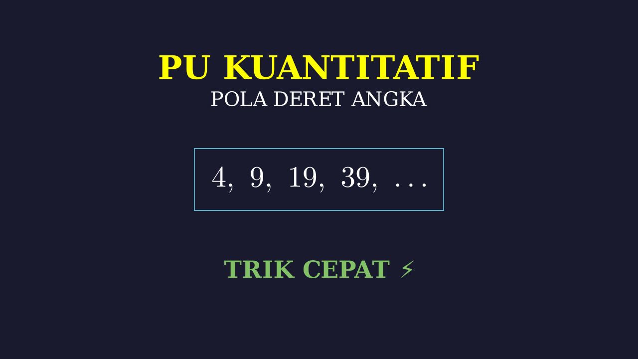 Logika Deret Bilangan
