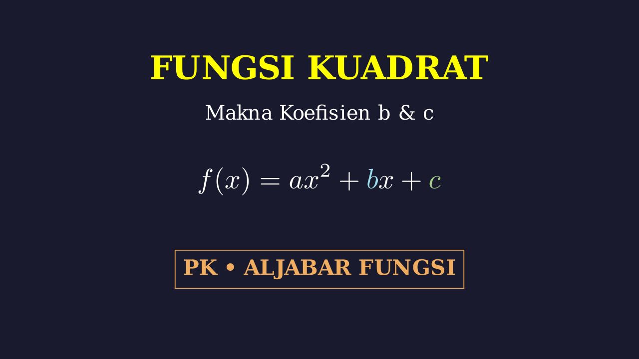 Grafik Fungsi Kuadrat: Pengaruh Nilai b dan c