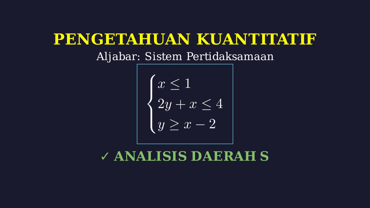 Daerah Penyelesaian Sistem Pertidaksamaan Linear