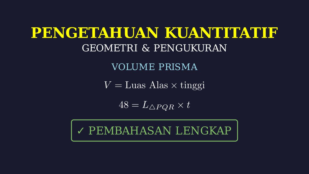 Volume Prisma dan Koordinat Segitiga