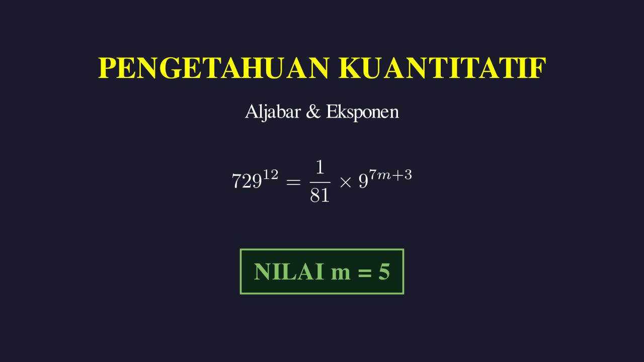 Menyelesaikan Persamaan Eksponen