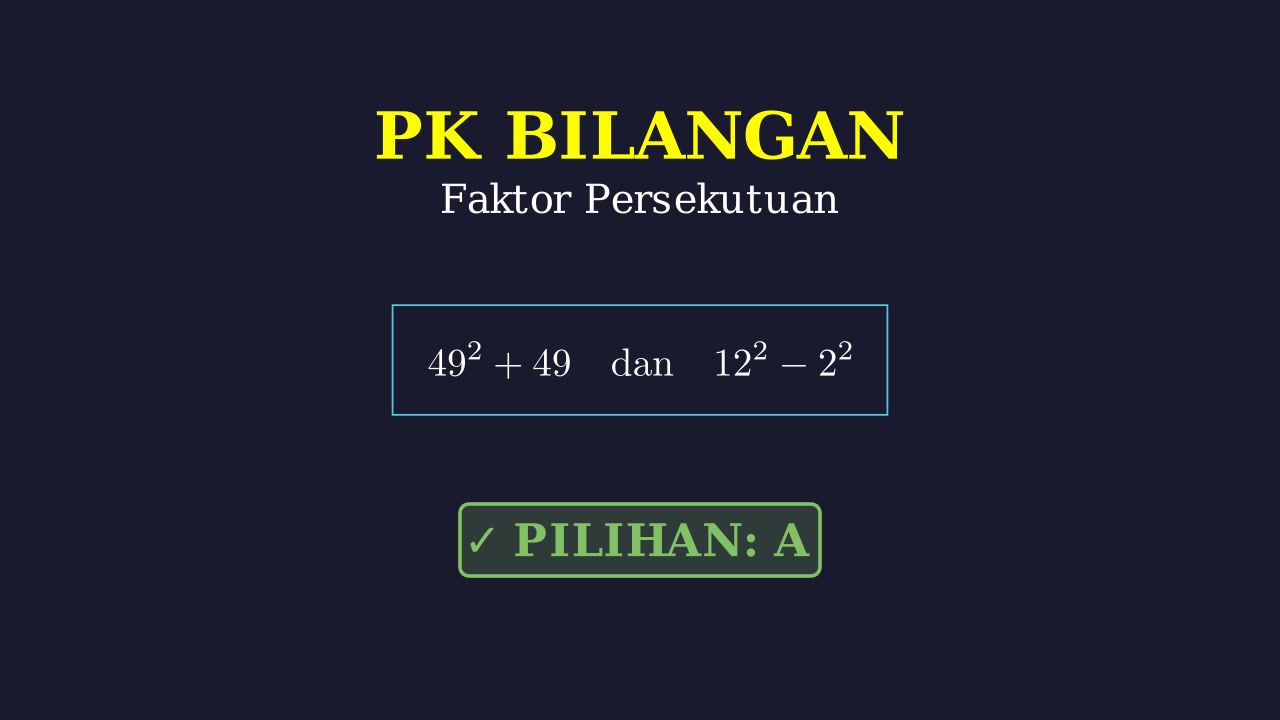 Menentukan Faktor Persekutuan