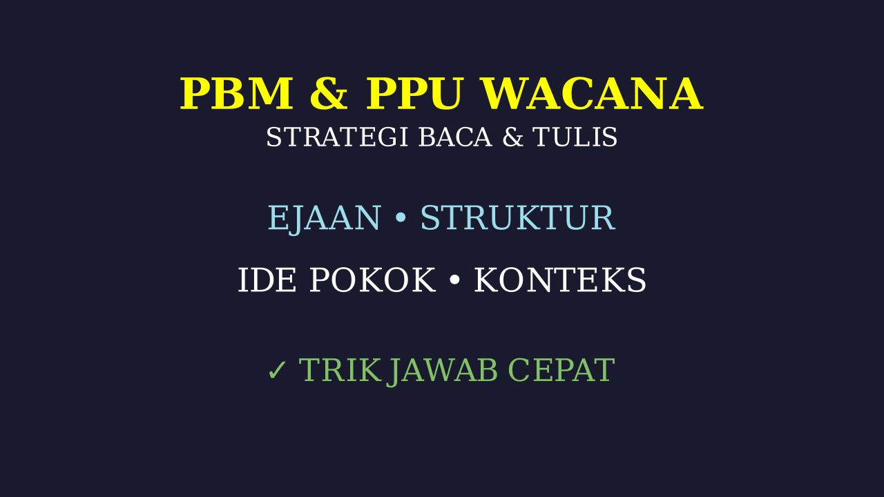 Strategi Pemahaman Bacaan dan Menulis