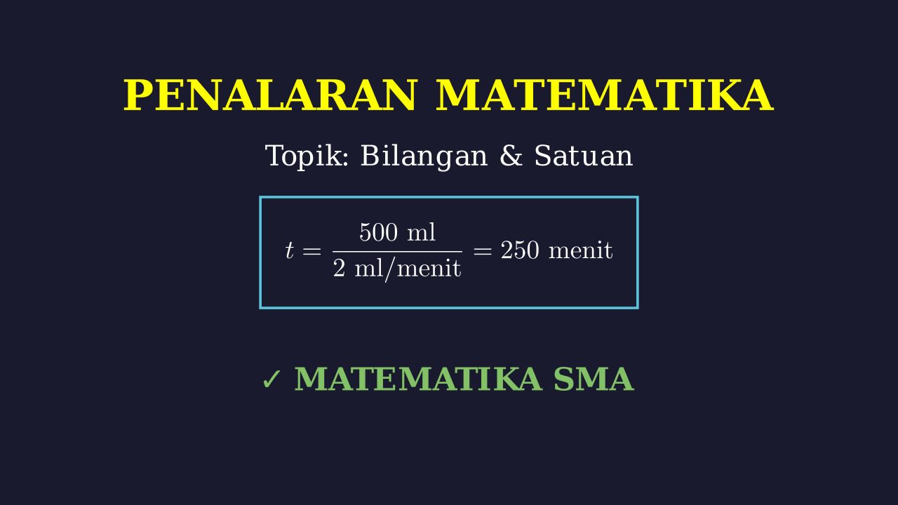 Menghitung Waktu Cairan Infus