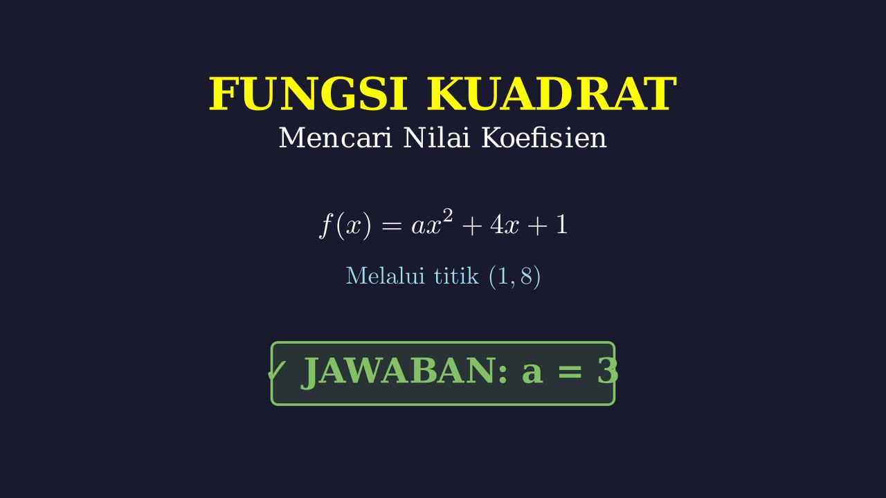 Finding Unknown Coefficients: Quadratic Functions