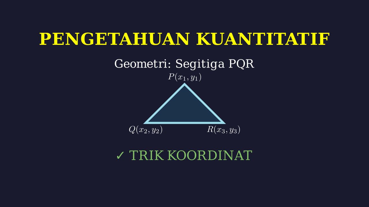 Geometri Koordinat: Segitiga PQR