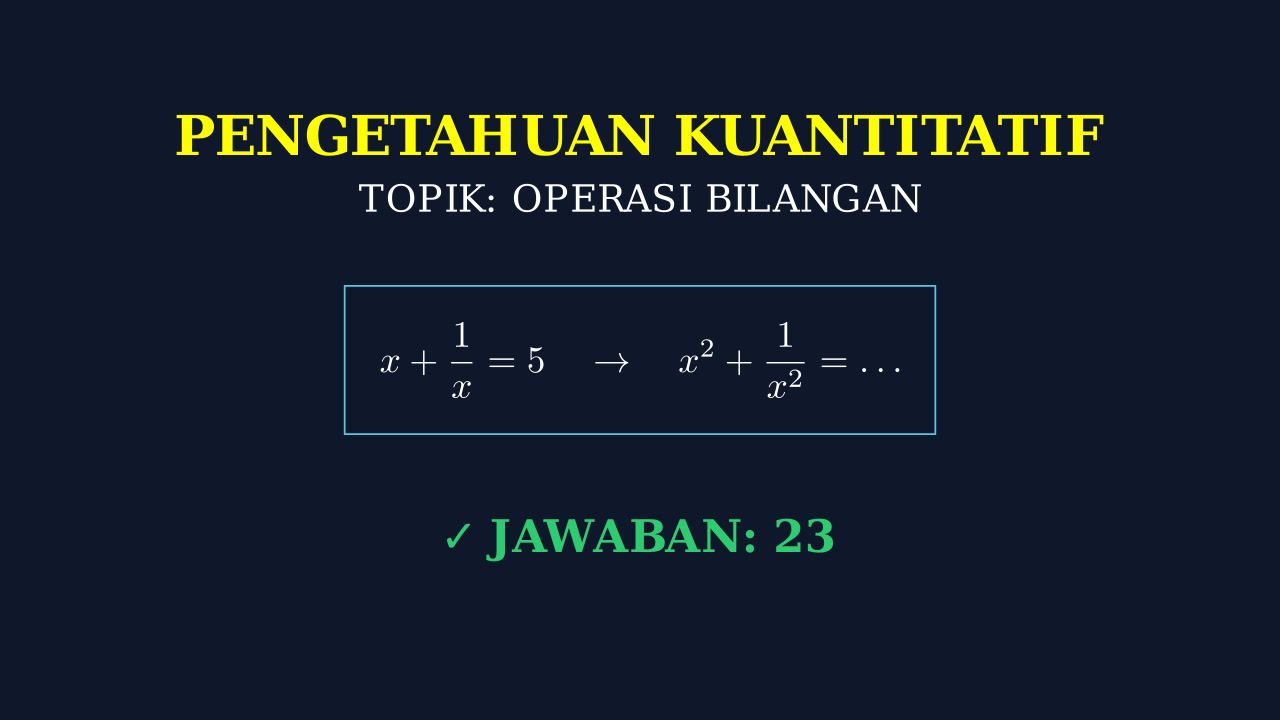 Pengetahuan Kuantitatif