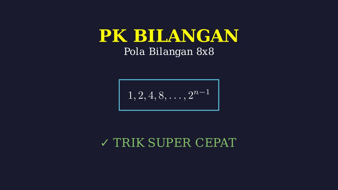 Pola Bilangan Kertas Berpetak
