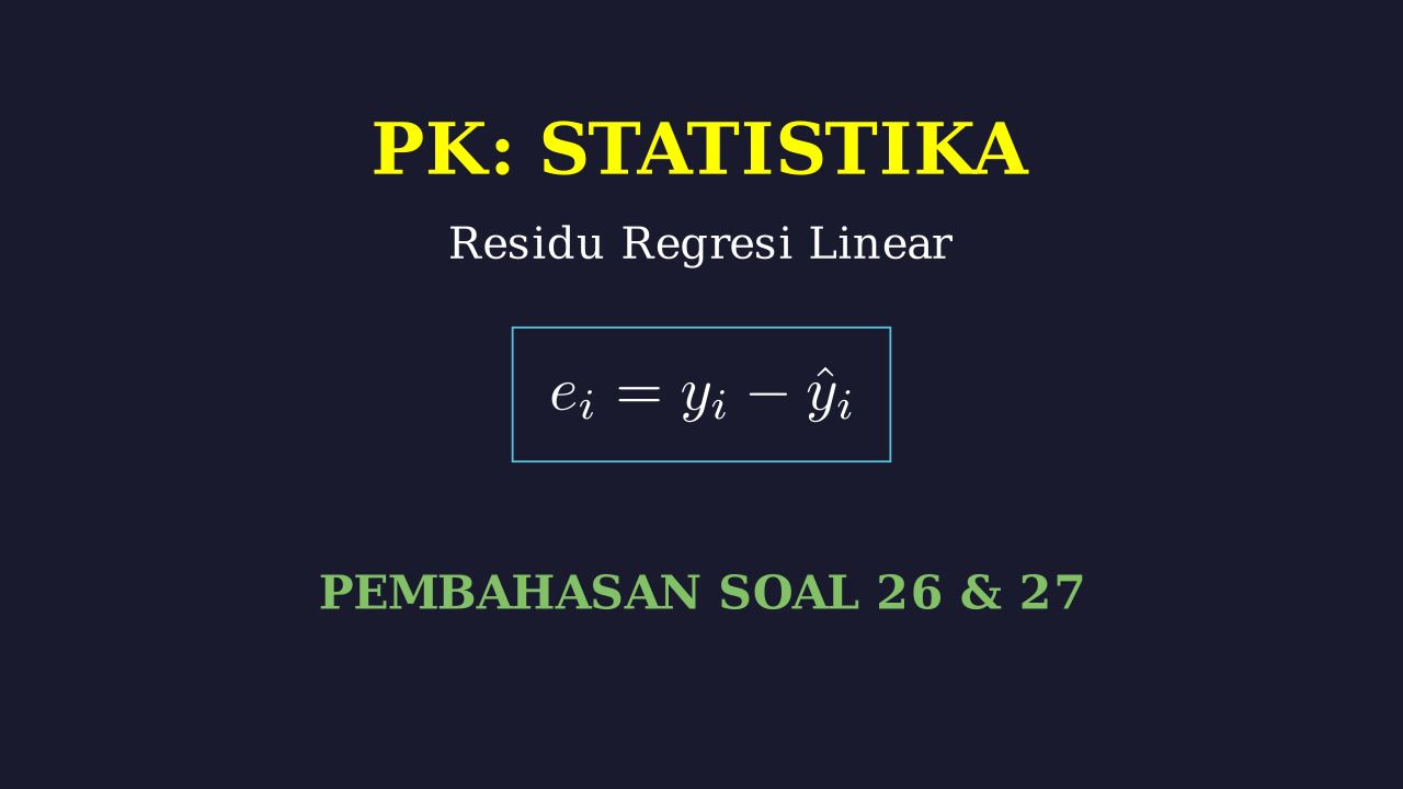 Residu: Analisis Regresi Linear