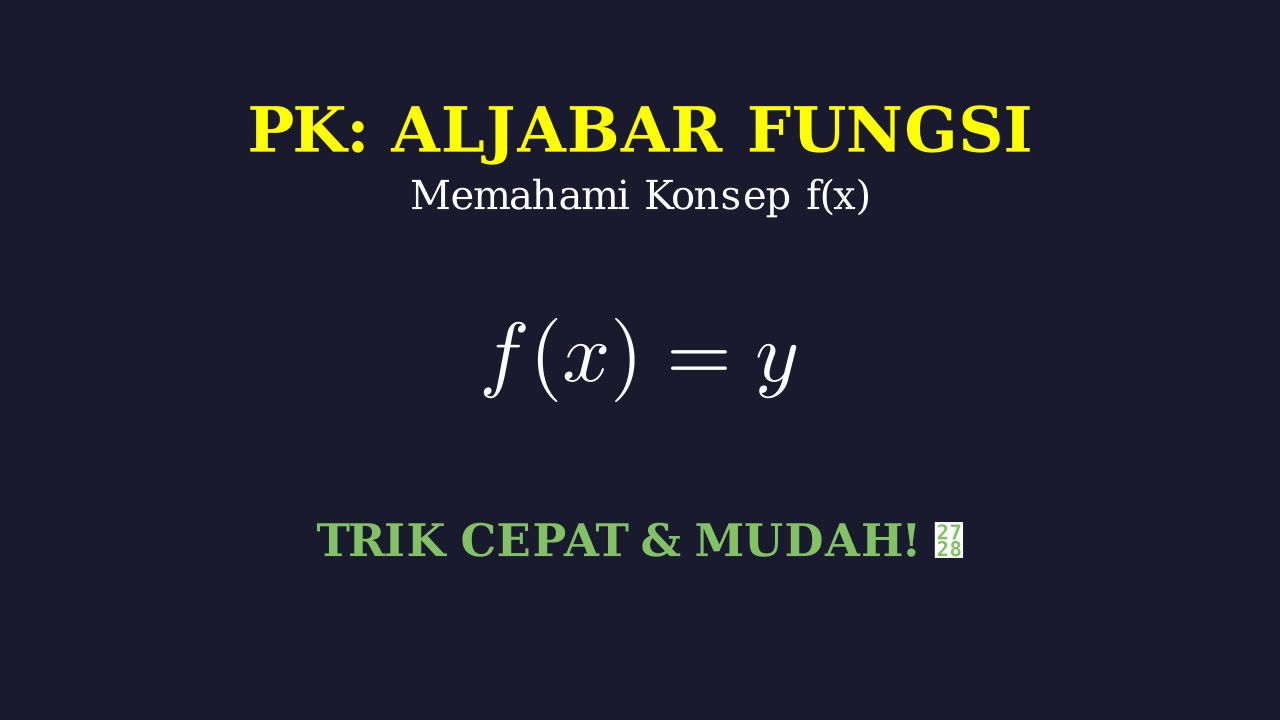 Memahami Konsep Fungsi f(x)