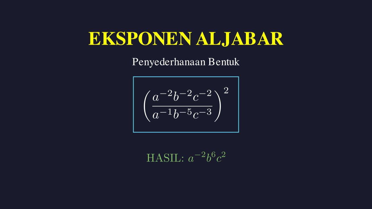 Menyelesaikan Sistem Persamaan Eksponen