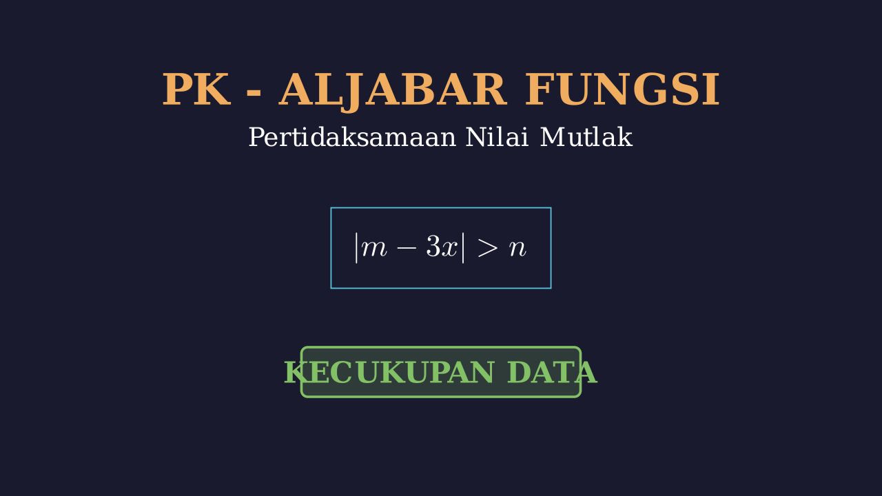 Kecukupan Data: Pertidaksamaan Nilai Mutlak