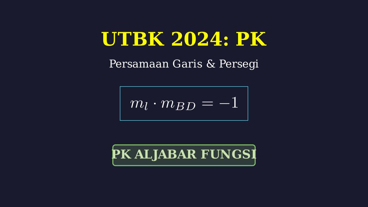 Persamaan Garis Tegak Lurus Diagonal Persegi
