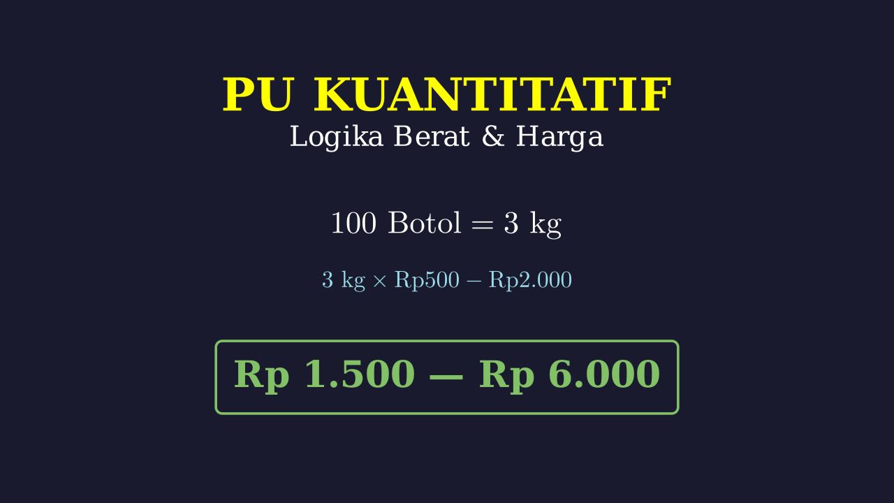 Menghitung Kisaran Pendapatan Botol Bekas
