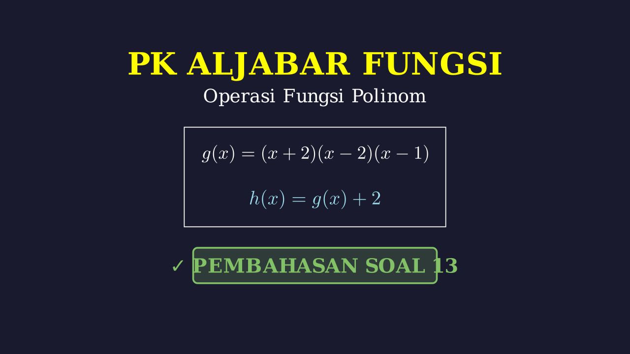 Analisis Fungsi Polinomial: g(x) dan h(x)