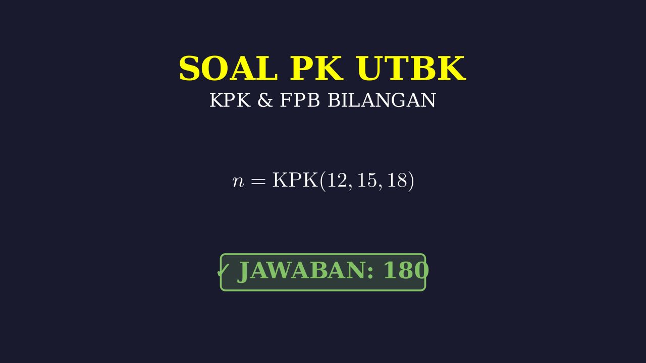 Latihan Soal KPK & FPB UTBK