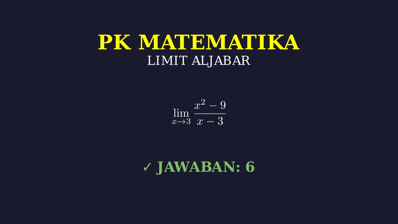 Limit Aljabar: Konsep Dasar