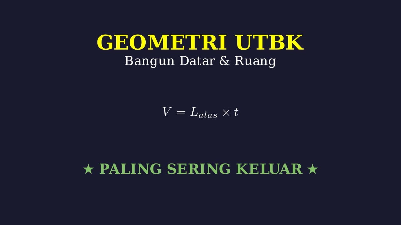 Bangun Datar dan Bangun Ruang Sering Keluar UTBK