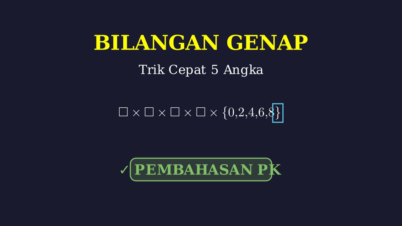 Menghitung Bilangan Genap Lima Digit