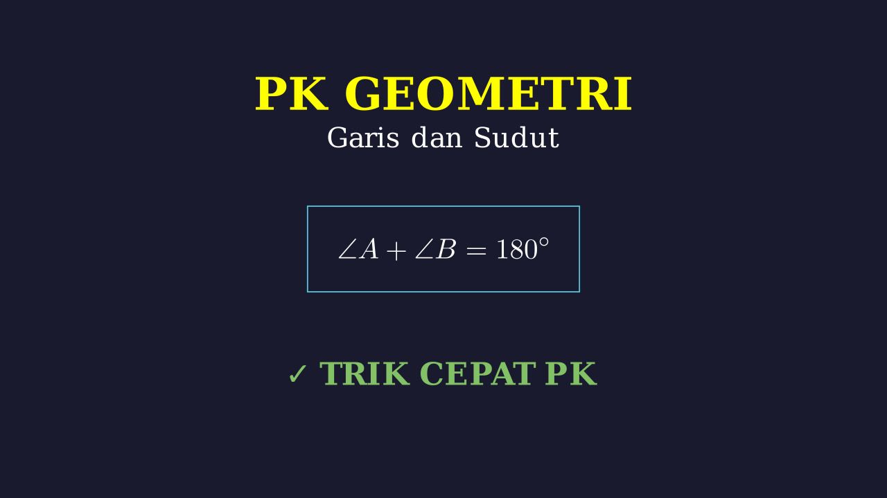 Garis dan Sudut: Geometri Dasar