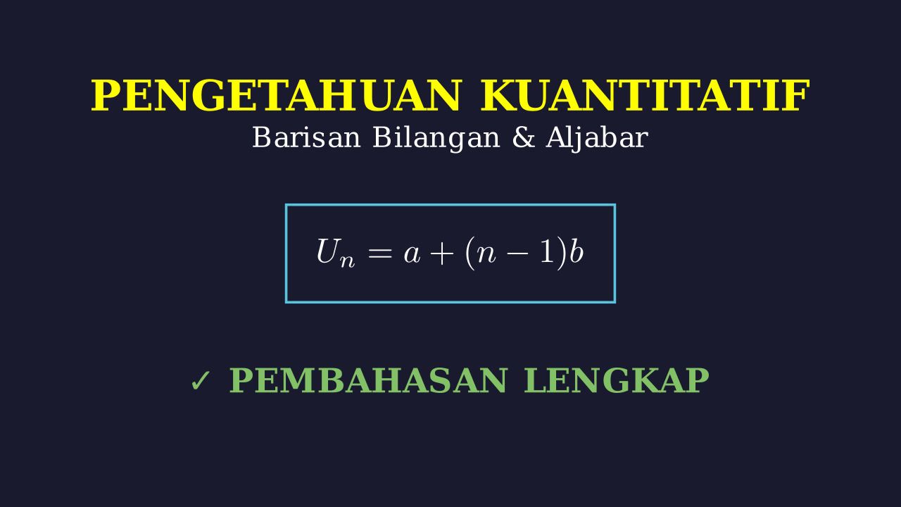 Penyelesaian Soal Barisan Bilangan