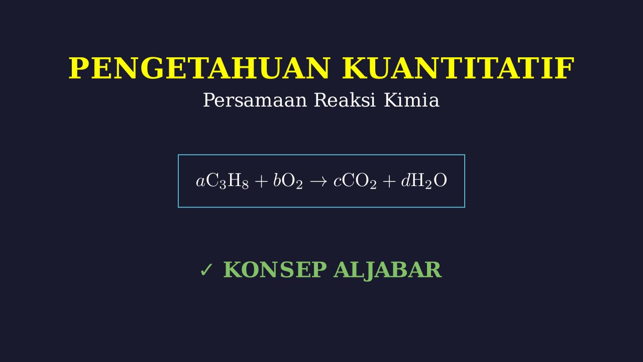 Persamaan Reaksi Kimia
