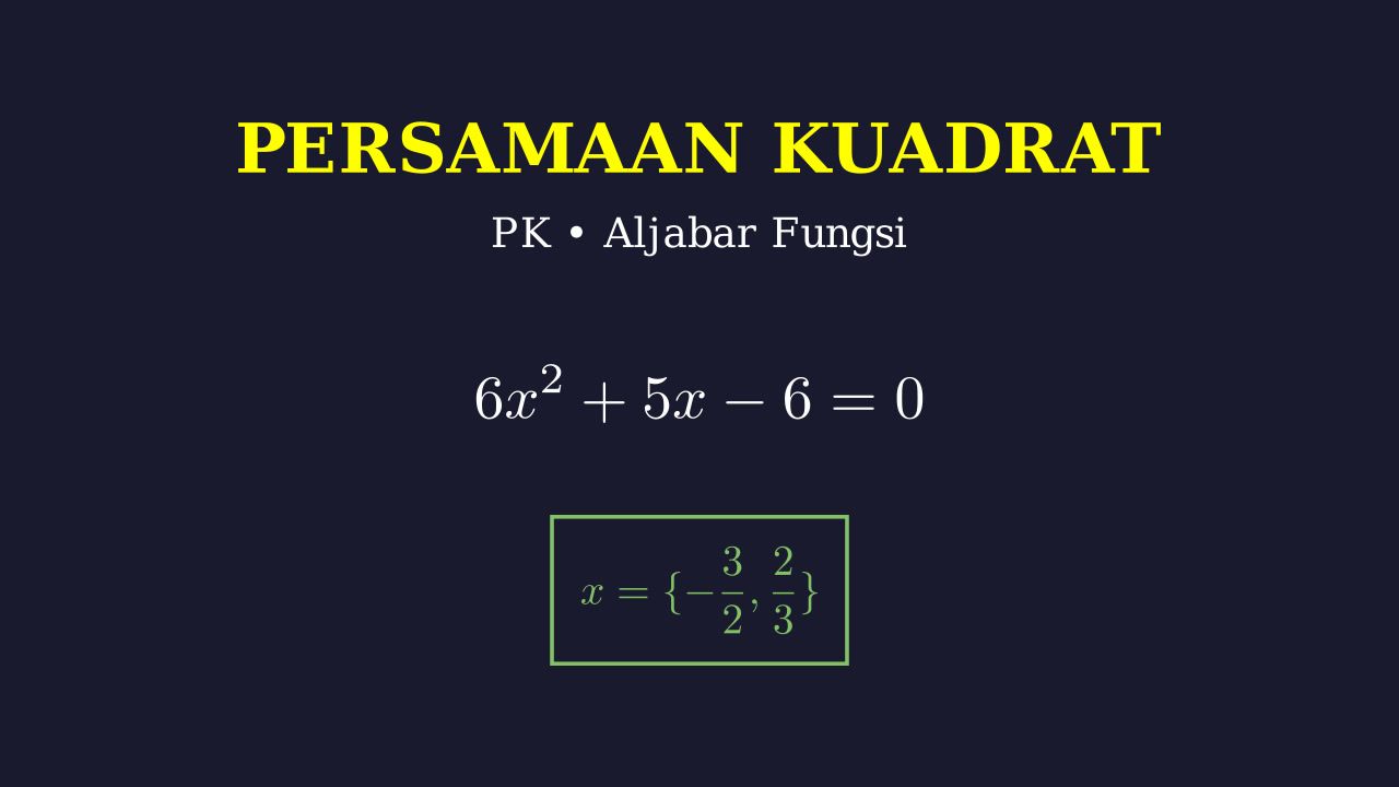 Menyelesaikan Persamaan Kuadrat