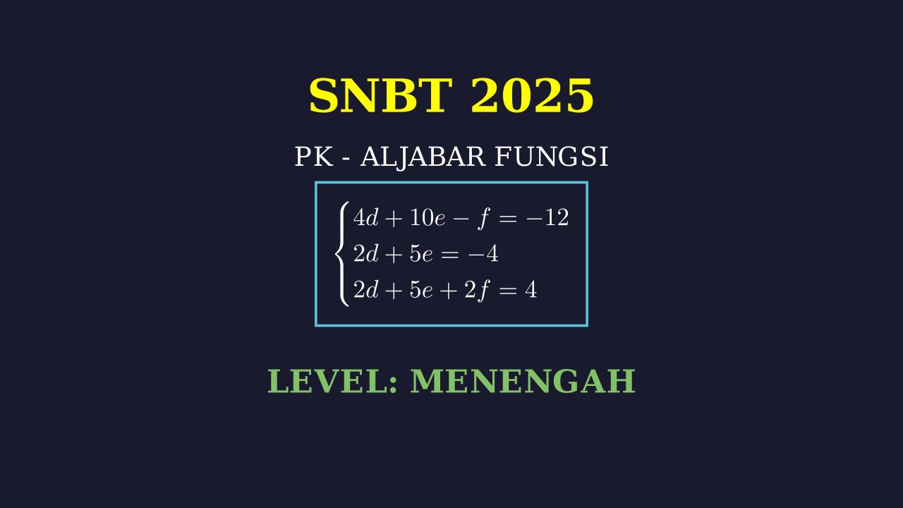 Sistem Persamaan Linear: SNBT 2025