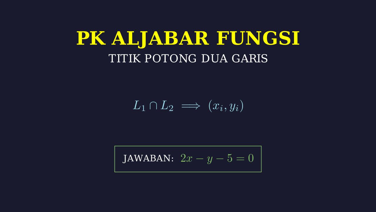 Menentukan Titik Potong Dua Garis