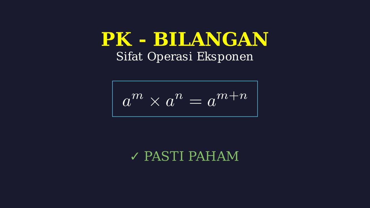 Sifat-Sifat Operasi Bilangan Berpangkat