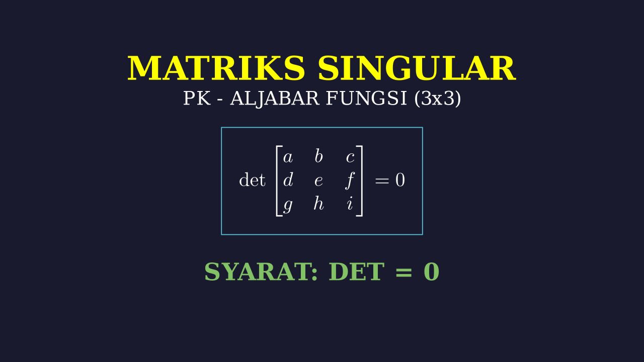 Matriks Singular Ordo 3x3