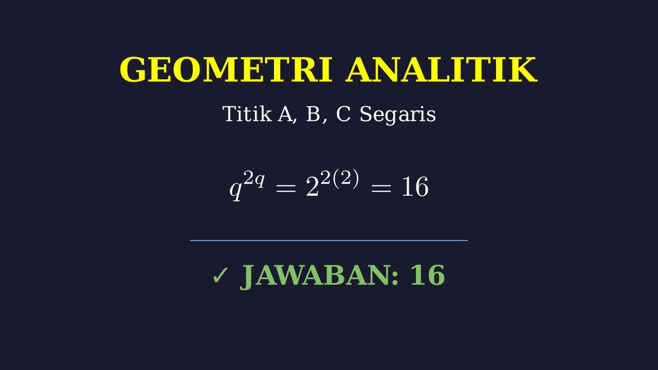Titik Segaris: Menentukan Nilai q