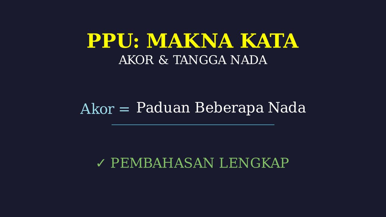 Akor dan Tangga Nada