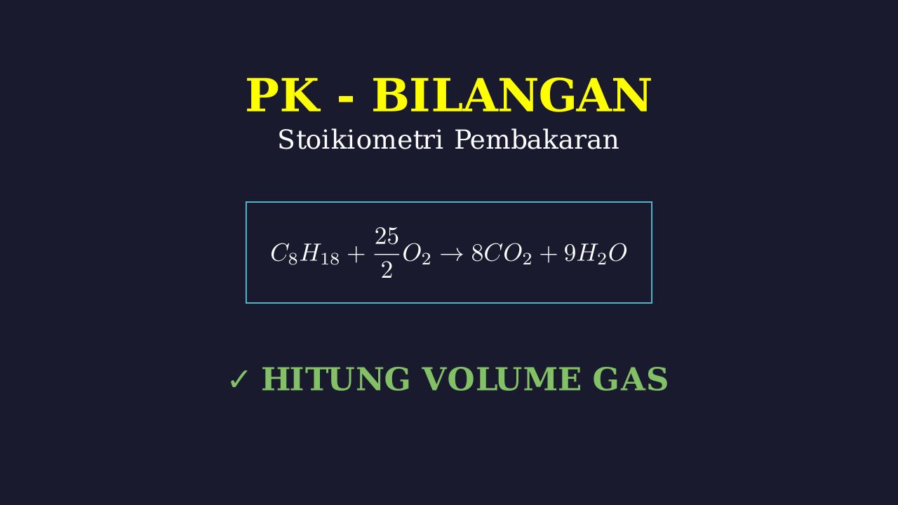 Stoikiometri: Pembakaran Oktana dan Heksana
